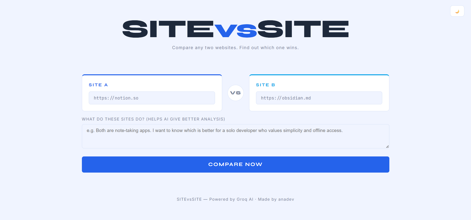 SITEvsSITE Screenshot